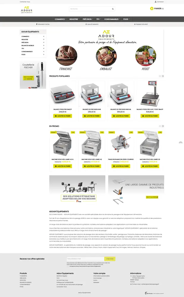 adour équipement accueil b2b online
